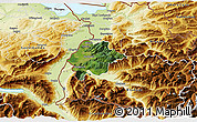 Satellite 3D Map of Feldkirch, physical outside