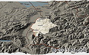 Shaded Relief 3D Map of Feldkirch, darken