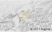 Shaded Relief 3D Map of Feldkirch, lighten, desaturated