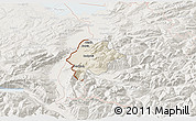 Shaded Relief 3D Map of Feldkirch, lighten
