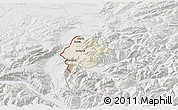 Shaded Relief 3D Map of Feldkirch, lighten, semi-desaturated