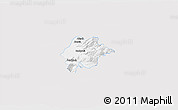 Silver Style 3D Map of Feldkirch, single color outside