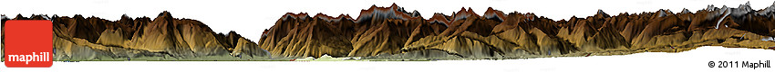 Physical Horizon Map of Feldkirch, darken