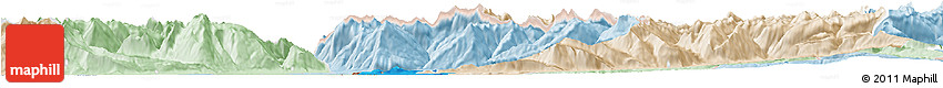 Political Horizon Map of Feldkirch, lighten