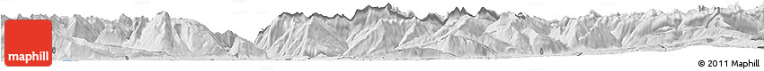 Silver Style Horizon Map of Feldkirch