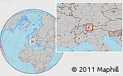 Gray Location Map of Feldkirch, highlighted parent region