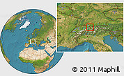 Satellite Location Map of Feldkirch