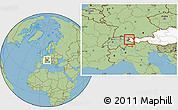 Savanna Style Location Map of Feldkirch, highlighted country