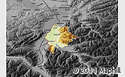 Physical Map of Feldkirch, darken, desaturated