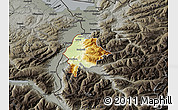 Physical Map of Feldkirch, darken, semi-desaturated
