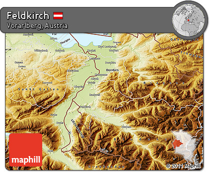 Physical Map of Feldkirch