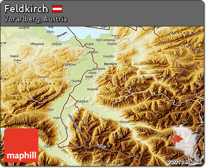 Physical Map of Feldkirch
