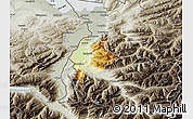 Physical Map of Feldkirch, semi-desaturated