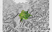 Satellite Map of Feldkirch, lighten, desaturated