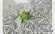 Satellite Map of Feldkirch, lighten, semi-desaturated
