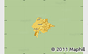 Savanna Style Map of Feldkirch, single color outside