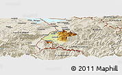 Physical Panoramic Map of Feldkirch, shaded relief outside