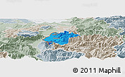 Political Panoramic Map of Feldkirch, lighten, semi-desaturated
