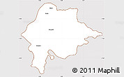 Classic Style Simple Map of Feldkirch, cropped outside