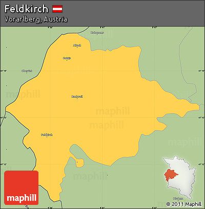 Savanna Style Simple Map of Feldkirch