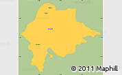 Savanna Style Simple Map of Feldkirch, single color outside