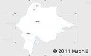 Silver Style Simple Map of Feldkirch, single color outside