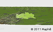 Physical Panoramic Map of Wien, darken