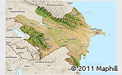 Satellite 3D Map of Azerbaydzhan Territor, shaded relief outside