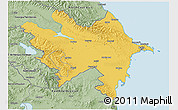 Savanna Style 3D Map of Azerbaydzhan Territor