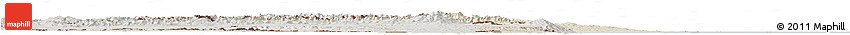 Shaded Relief Horizon Map of Azerbaydzhan Territor, semi-desaturated
