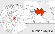 Blank Location Map of Azerbaydzhan Territor