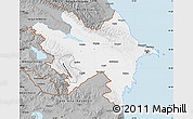 Gray Map of Azerbaydzhan Territor