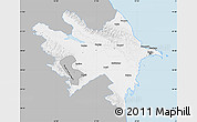 Gray Map of Azerbaydzhan Territor, single color outside