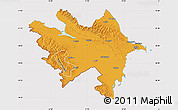 Political Map of Azerbaydzhan Territor, cropped outside