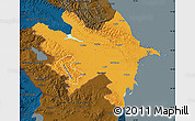Political Map of Azerbaydzhan Territor, darken