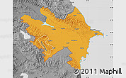 Political Map of Azerbaydzhan Territor, desaturated