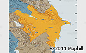 Political Map of Azerbaydzhan Territor, semi-desaturated