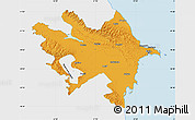 Political Map of Azerbaydzhan Territor, single color outside