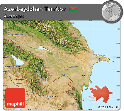 Satellite Map of Azerbaydzhan Territor