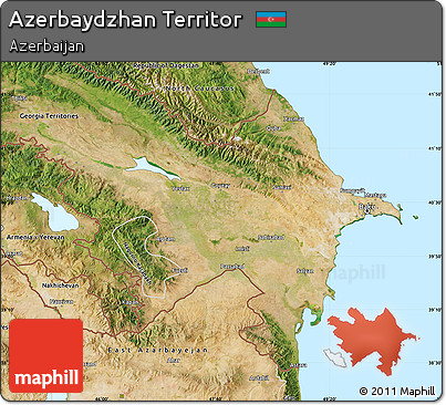 Satellite Map of Azerbaydzhan Territor