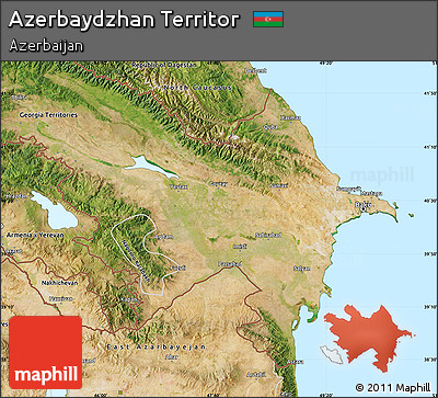 Satellite Map of Azerbaydzhan Territor