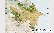 Satellite Map of Azerbaydzhan Territor, lighten