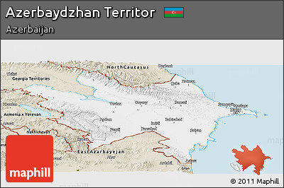 Classic Style Panoramic Map of Azerbaydzhan Territor