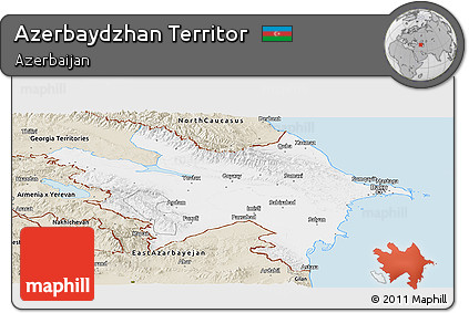 Classic Style Panoramic Map of Azerbaydzhan Territor