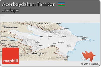 Classic Style Panoramic Map of Azerbaydzhan Territor
