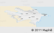 Classic Style Panoramic Map of Azerbaydzhan Territor, single color outside