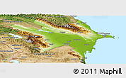 Physical Panoramic Map of Azerbaydzhan Territor, satellite outside