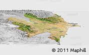 Satellite Panoramic Map of Azerbaydzhan Territor, lighten, desaturated