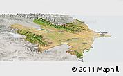 Satellite Panoramic Map of Azerbaydzhan Territor, lighten, semi-desaturated
