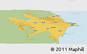 Savanna Style Panoramic Map of Azerbaydzhan Territor, single color outside